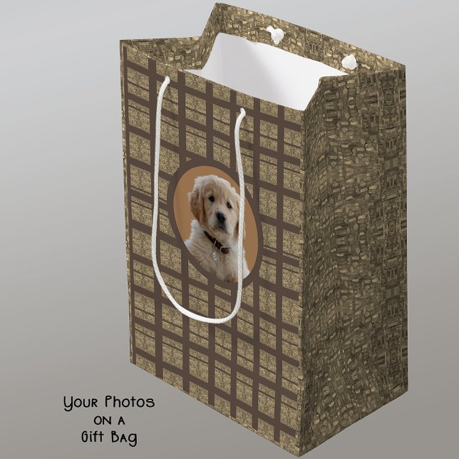 Sacola Para Presentes Média Mães de animais de estimação personalizadas, casta (Criador carregado)