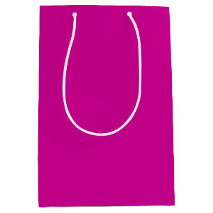 Sacola Para Presentes Média Magenta Brilhante Sólido