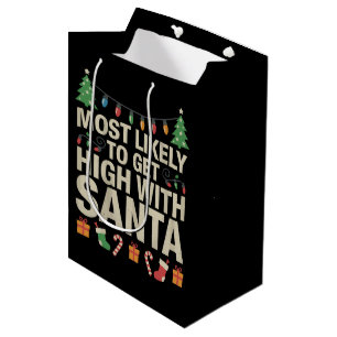 Sacola Para Presentes Média Mais Provável De Se Embriagar Com O Papai Noel Nat