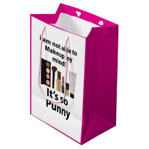 Sacola Para Presentes Média Makeup Engraçado