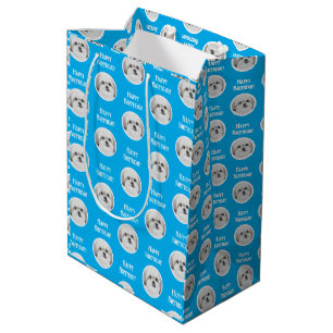Sacola Para Presentes Média Malshi Azul