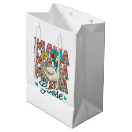 Sacola Para Presentes Média Mamãe gansa adorável Dia das Mães