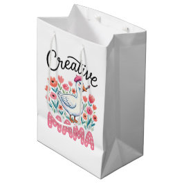 Sacola Para Presentes Média Mamãe gansa criativa e fofa Dia das Mães 