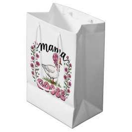 Sacola Para Presentes Média Mamãe gansa Dia das Mães Fofo 