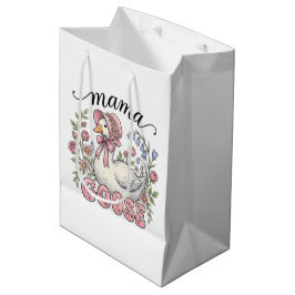 Sacola Para Presentes Média Mamãe Gansa Dia das Mães Fofo