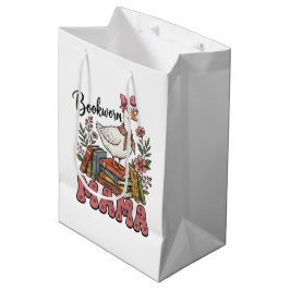 Sacola Para Presentes Média Mamãe gansa minhoca de livro engraçada 