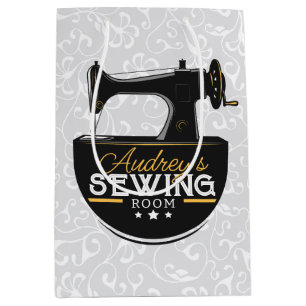 Sacola Para Presentes Média Máquina de Costura Anterior NOME ADD