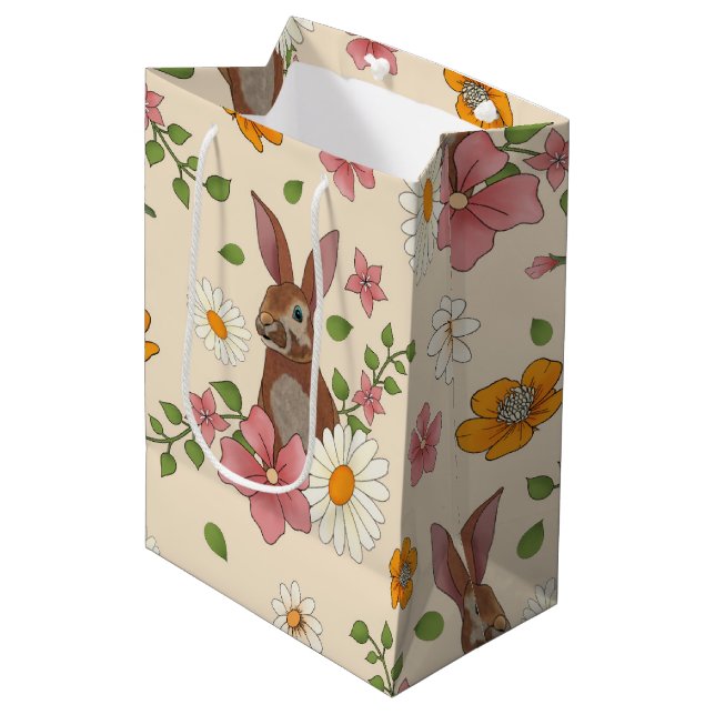 Sacola Para Presentes Média Março Hare Gift Bag (Frente inclinada)
