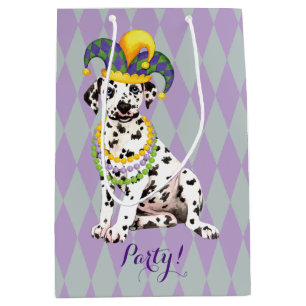 Sacola Para Presentes Média Mardi Gras Dalmatian