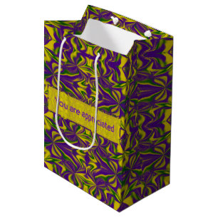 Sacola Para Presentes Média Mardi Gras Kaleidoscope