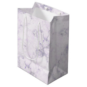 Sacola Para Presentes Média Mármore Pedra Natural Cinza com Veios Rosa Roxo Su