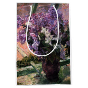 Sacola Para Presentes Média Mary Cassatt - Lilases em uma janela