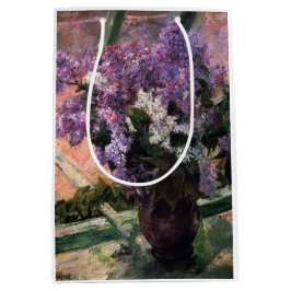 Sacola Para Presentes Média Mary Cassatt - Lilases numa Janela