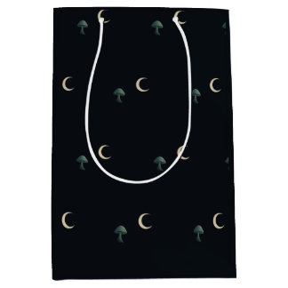 Sacola Para Presentes Média Mascarada ao Luar Elegante Halloween