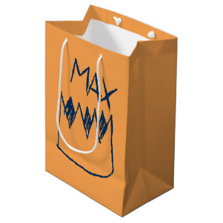 Sacola Para Presentes Média Max & Crown Sketch