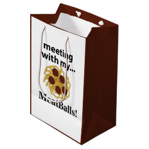 Sacola Para Presentes Média Meatball Engraçado Encontro Com Meus Almôndegas