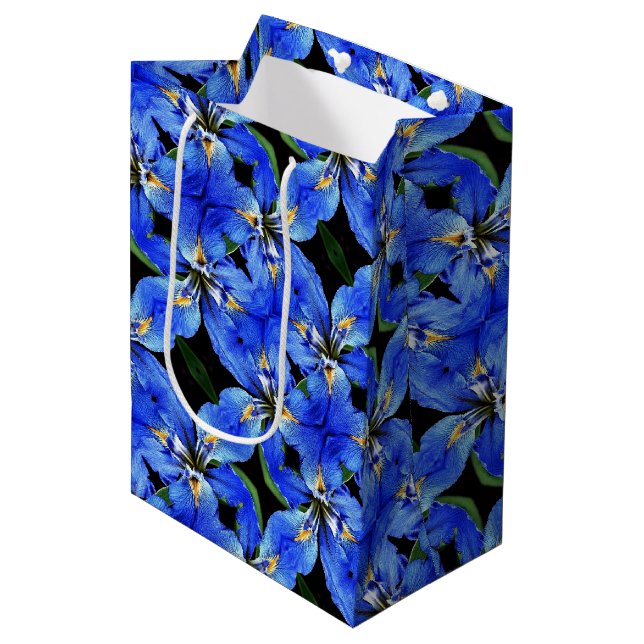 Sacola Para Presentes Média Med Gift Bag Blue Iris (Frente inclinada)