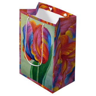 Sacola Para Presentes Média Med Gift Bag Rainbow Tulip #1