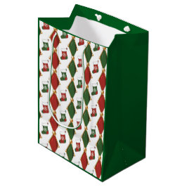 Sacola Para Presentes Média Meia de Natal 