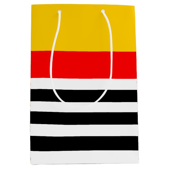 Sacola Para Presentes Média Meio espanhol Classic Stripe (Frente)