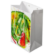 melancia de cor d'água brilhante abstrato