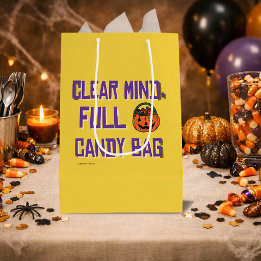 Sacola Para Presentes Média Mente Clara, Balas Cheias | Festa de Halloween Sób