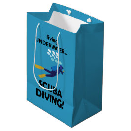 Sacola Para Presentes Média Mergulho Scuba Vivendo Submarino Scuba