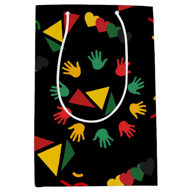 Sacola Para Presentes Média Mês da História Negra (Frente)