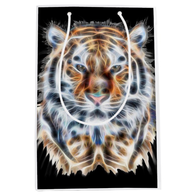 Sacola Para Presentes Média Meu gato está agindo com energia do estilo mais al (Frente)