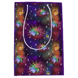 Sacola Para Presentes Média Meu Padrão de Disco Glamoroso Funky