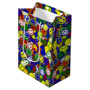 Sacola Para Presentes Média Miçanga de face primária - BLUE-GIFT BAG m