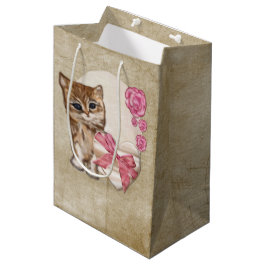 Sacola Para Presentes Média MÍDIA Mista Vitoriana do Namorados gatinho