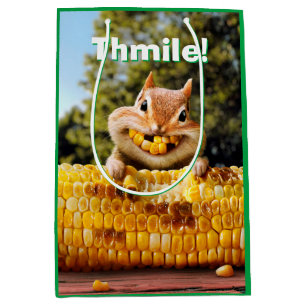 Sacola Para Presentes Média Milho comendo