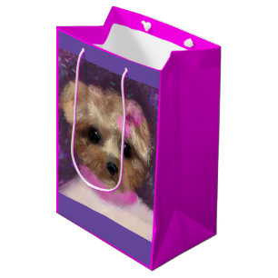 SACOLA PARA PRESENTES MÉDIA MINI YORKIE POO
