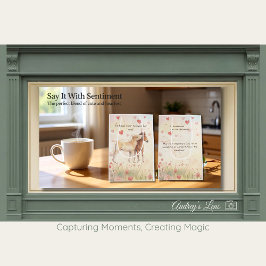 Sacola Para Presentes Média Miniature Horse Storybook Valentine's Day 