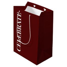 Sacola Para Presentes Média Minimal CELEBRAR | Férias Vermelho Intenso