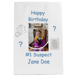 Sacola Para Presentes Média Mistério Crime Resolvendo Provas Conselho Aniversá