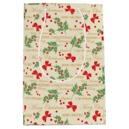 Sacola Para Presentes Média Mistura de Natal"