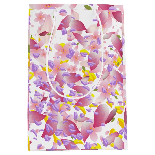 Sacola Para Presentes Média Mixed Petal Print Medium Gift Bag (Frente)