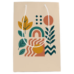Sacola Para Presentes Média Modern Boho Abstrato Nature Wall Art