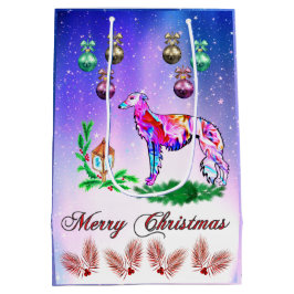 Sacola Para Presentes Média Modern Silken Windhound Gift Bag