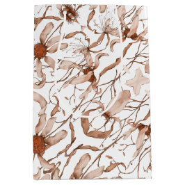 Sacola Para Presentes Média Modern vibrant daisy art
