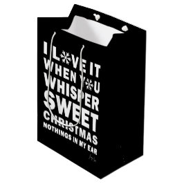 Sacola Para Presentes Média Modern Xmas Black & White Gift Bag | Sweet Xmas