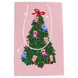 Sacola Para Presentes Média Moderna Cowgirl Rosa Boot Western Natal