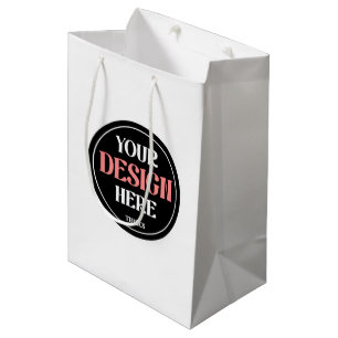 Sacola Para Presentes Média Moderno, elegante, na moda e personalizável