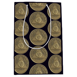 Sacola Para Presentes Média Moedas do Aniversário de 5 Anos