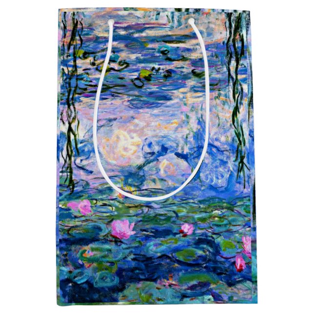 Sacola Para Presentes Média Monet's Water Lily, 1919, Gift Bag (Frente)