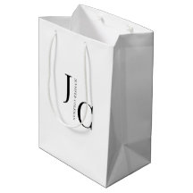 Monograma Branco Profissional Minimalista Moderno