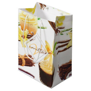 Sacola Para Presentes Média Monograma da Vanilla Orchid Doce