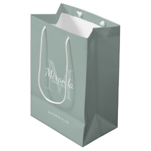 Sacola Para Presentes Média Monograma e nome da Bridesmaid Personalizada